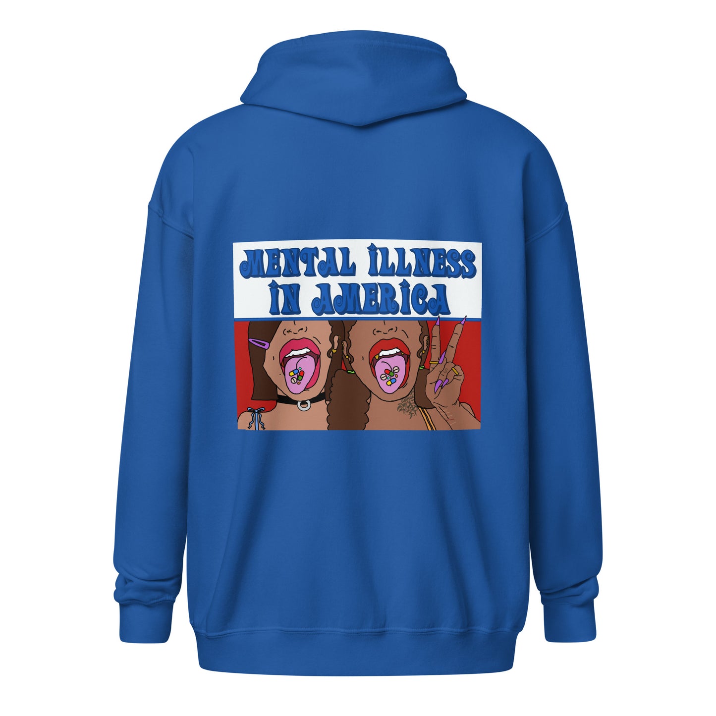 Mental Illness in America heavy blend zip hoodie
