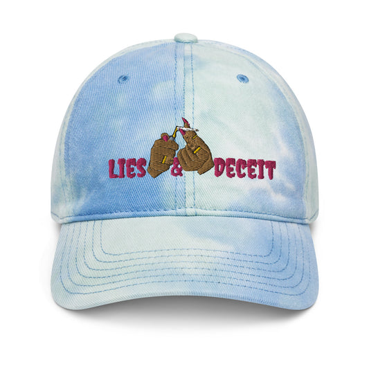 Lies&Deceit Embroidered Tie dye hat