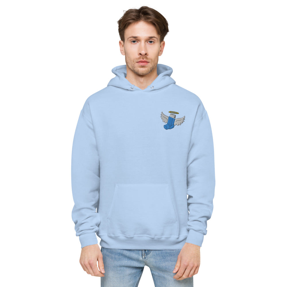 Inhale embroidered Unisex fleece hoodie